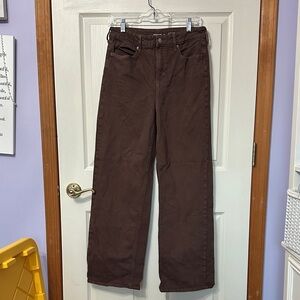 Old Navy Brown Jean Wide-Leg Pants